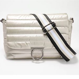 Think Royln Zoe Pillow Quilted Puffer Guitar Strap Crossbody Purse